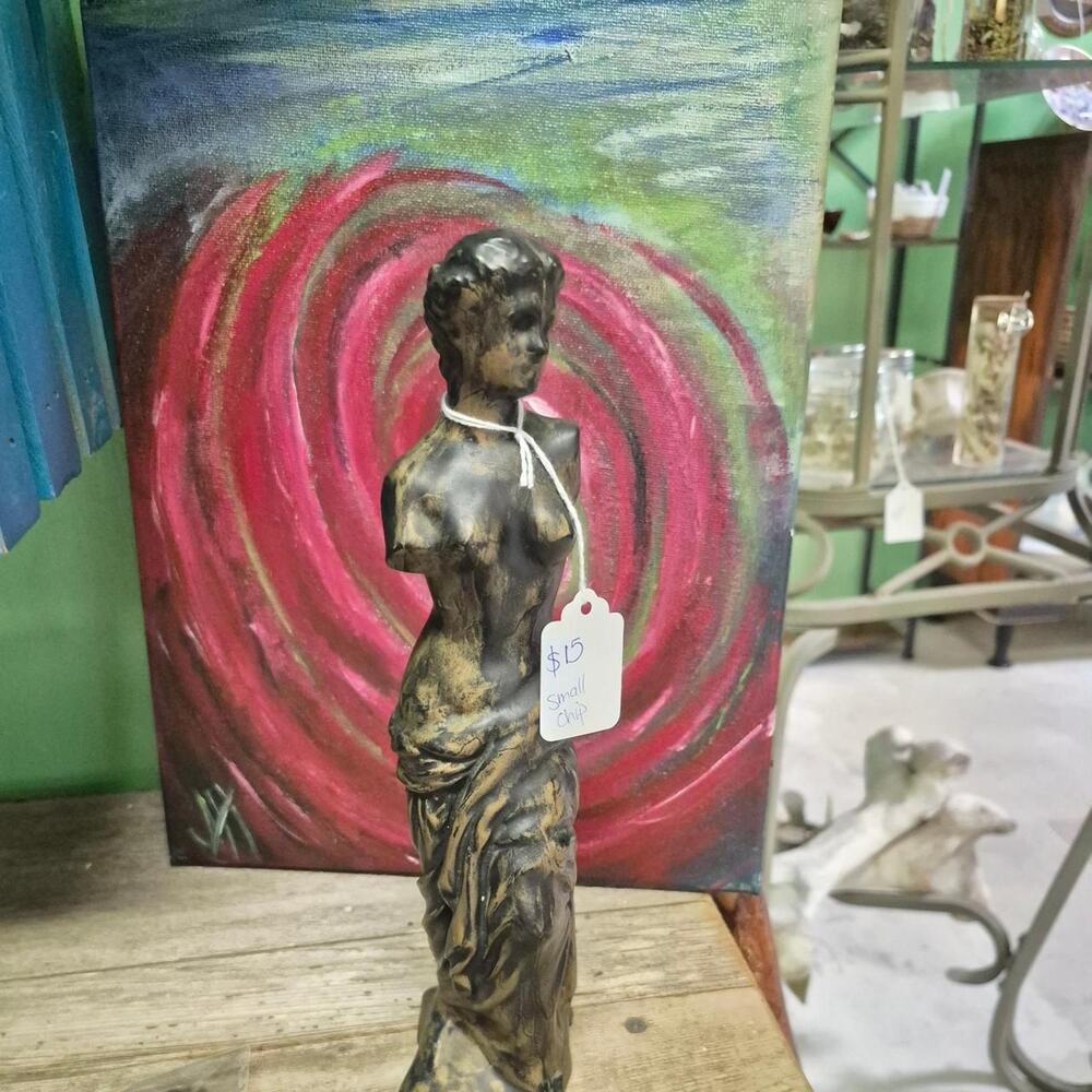 Bronze statue of a woman